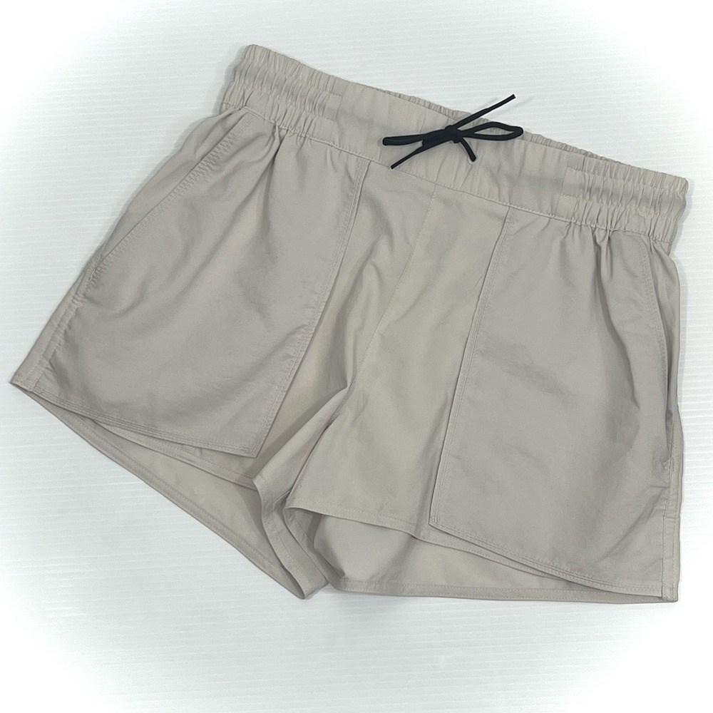 Adidas Parley Running Shorts Size XS Beige Tan Drawstring Zip Pockets